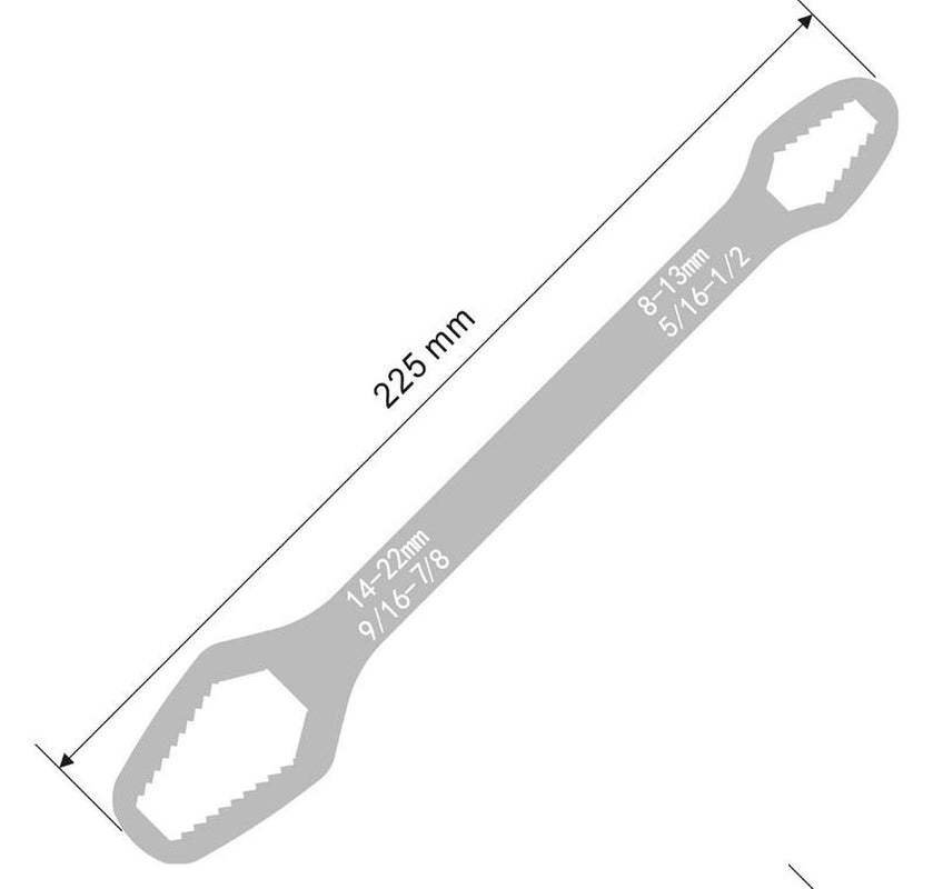 8-22Mm Universal Torx Wrench Self-Tightening Adjustable for Hand Tools Timesaver Extender