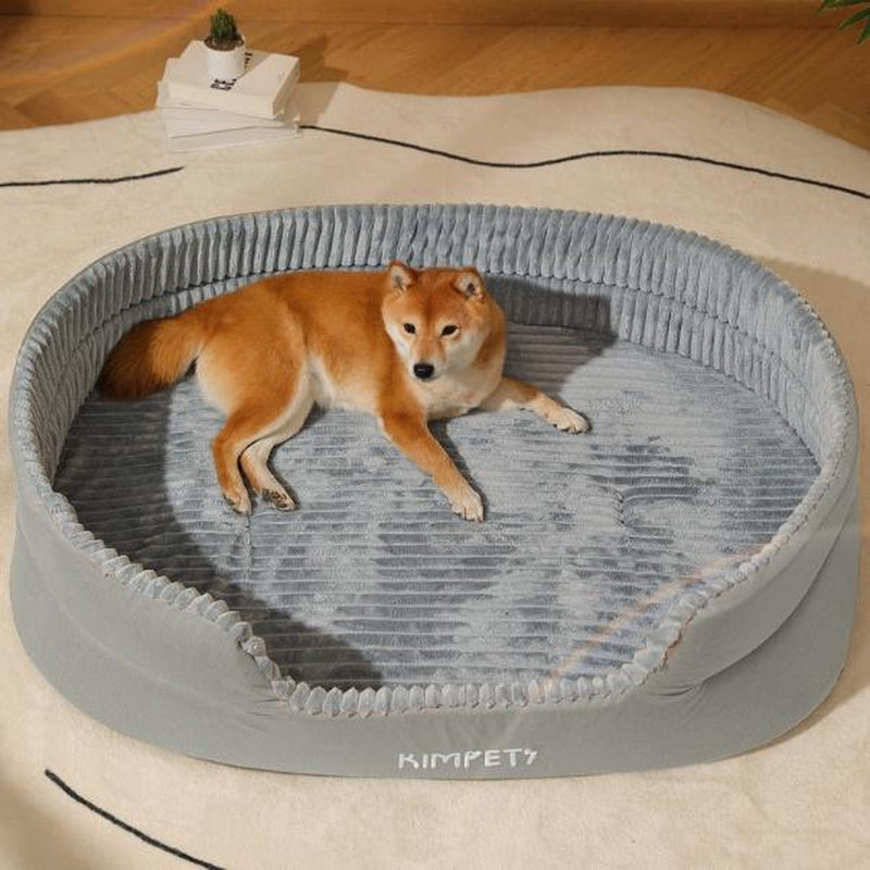 Luxury Dog Bed for Mediumand Large Dogs - Double-Sided, Highand Low Fdges, All-Seasonremovable Cushion