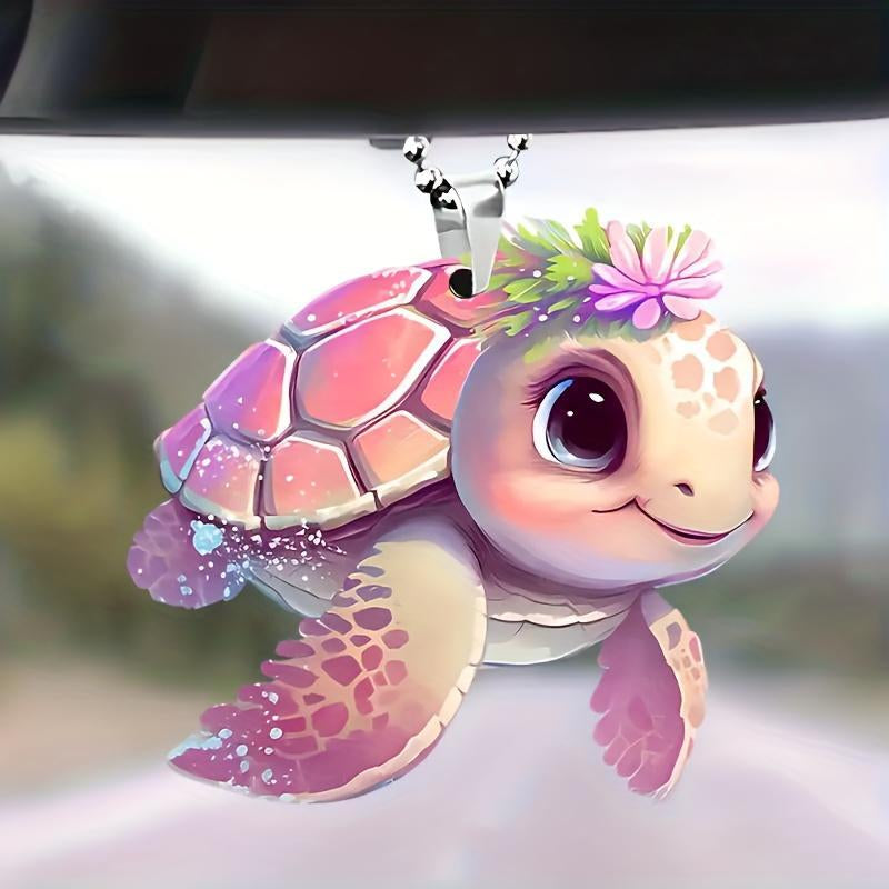 Cute Turtle Design Car Hanging Ornament, Car Rearview Mirror Pendant, Car Interior Decoration Accessories for Women & Girls