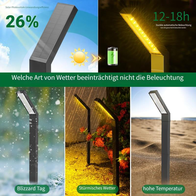 Bright Solar Outdoor Pathway Lights,4 Pack Solar Powered Lights with 3 Modes 90 Leds,Garden Landscape Waterproof Light for Yard Patio Backyard Walkway