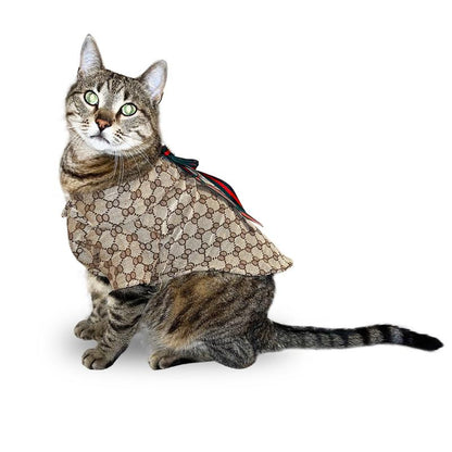 Pet Couture- Clothing for Cats & Small Dogs- Brown Shirt