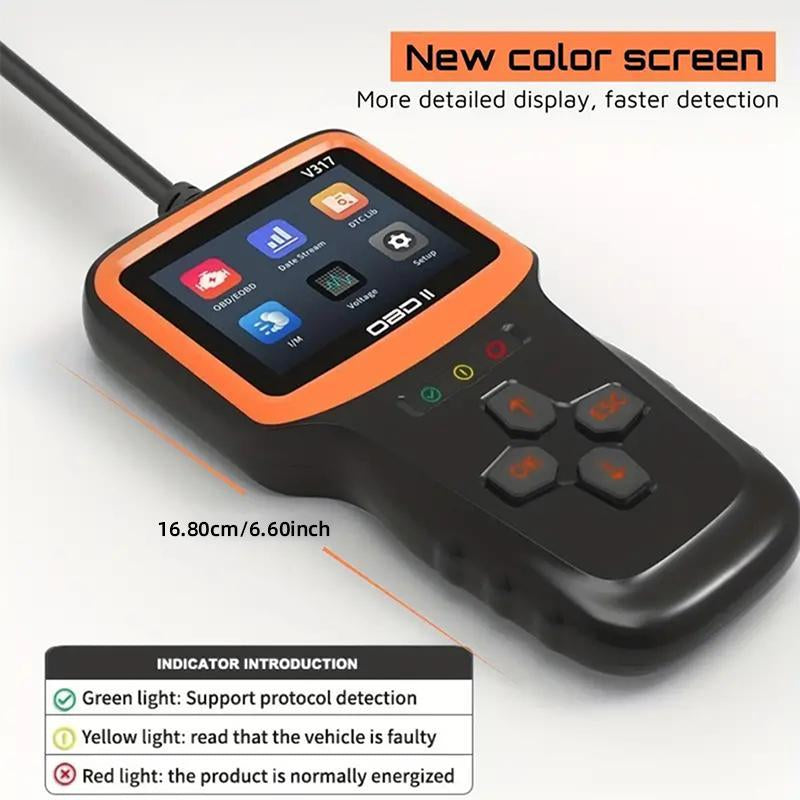 Scanner Diagnostic Tool for OBD-2 Car Engine Fault Check, Engine Code Reader for Cars & Trucks, Automobile Engine Fault Tool for All Vehicles after 1996