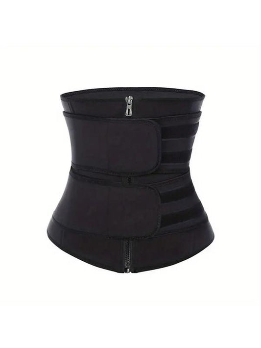 Women'S Zipper Adjustable Waist Trainer, Solid Color Tummy Control Waist Cincher, Women'S Sports & Outdoor Clothes Accessories for Daily Use, Gym Clothes