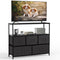 Furnichic Haven TV Stand Drawer with 5 Drawers, Open Storage Shelf Dresser for Bedroom/Living Room/Aisle, Multifunctional Dresser