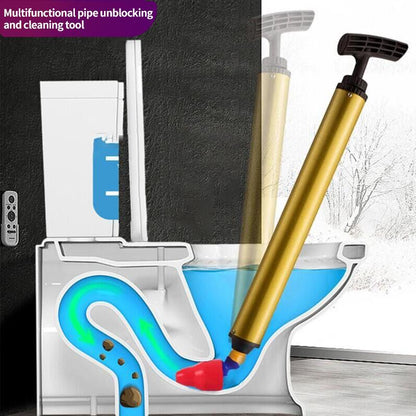 Aff 1 Set Manual Toilet Cleaning Tool, Multifunctional Efficient Toilet Pipe Dredge Cleaning Tool, Bathroom