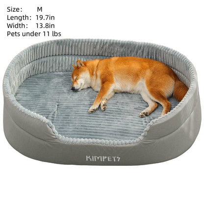 Luxury Dog Bed for Mediumand Large Dogs - Double-Sided, Highand Low Fdges, All-Seasonremovable Cushion