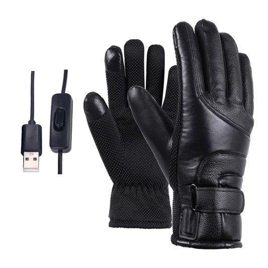 Ultimate USB Electric Heating Gloves - 10000mAh Winter Hand Warmers for Bikers & Cyclists - Windproof & Non-Slip Design