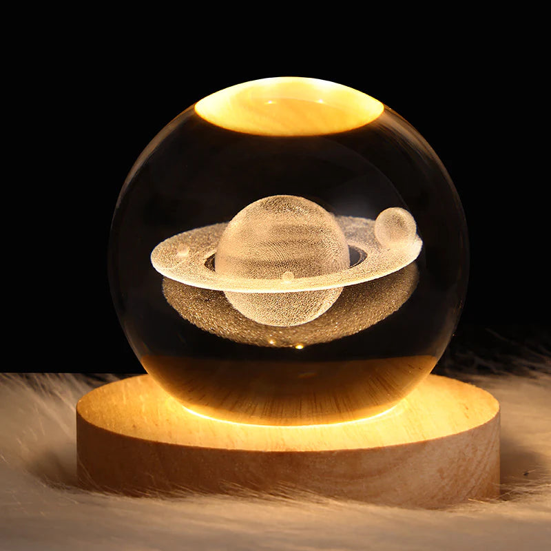 Starry Sky and Planets Moon Moon Crystal Ball Projection Small Night Lamp Creative Ambience Light