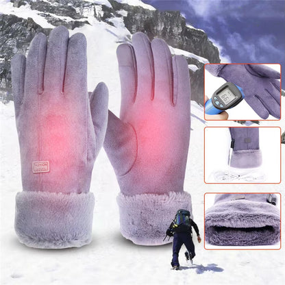 Ultimate USB Electric Heating Gloves - 10000mAh Winter Hand Warmers for Bikers & Cyclists - Windproof & Non-Slip Design