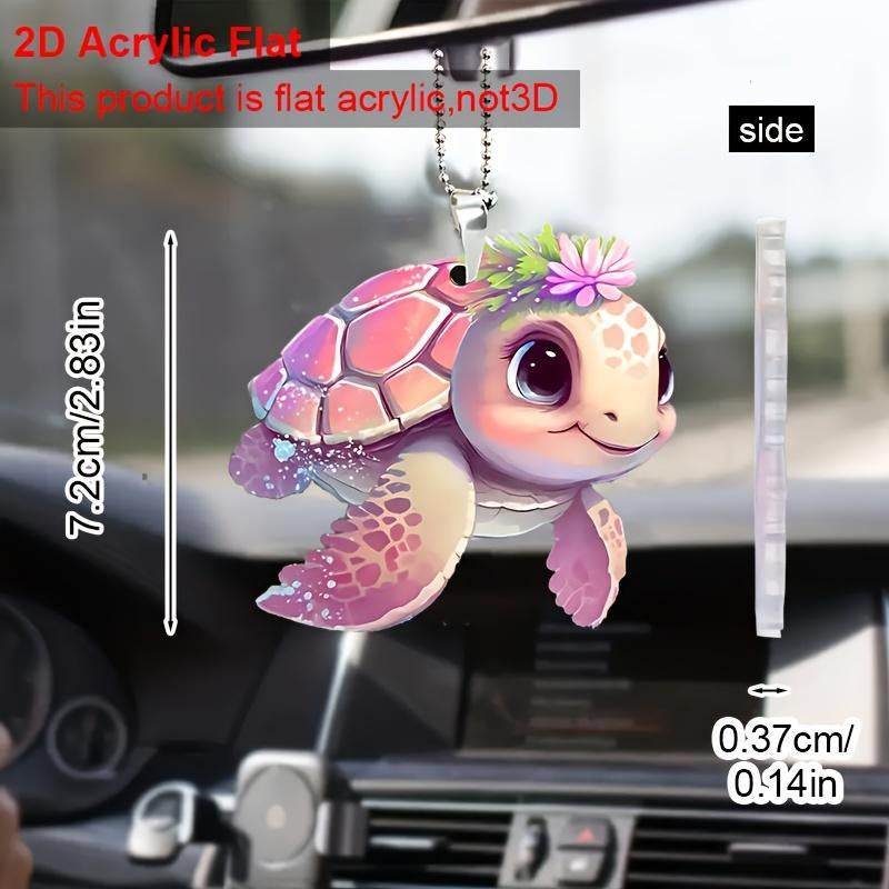 Cute Turtle Design Car Hanging Ornament, Car Rearview Mirror Pendant, Car Interior Decoration Accessories for Women & Girls