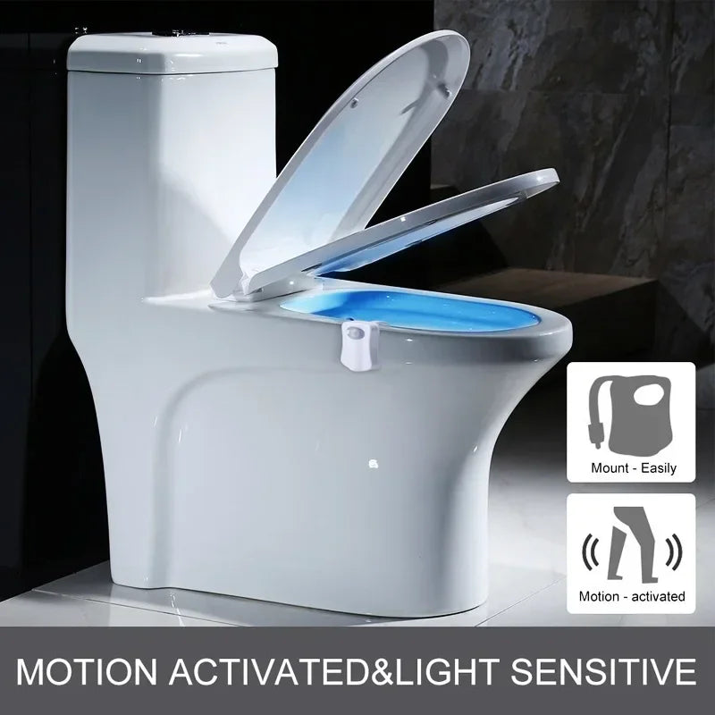 ZK30 Smart PIR Motion Sensor Toilet Seat Night Light 8/16 Colors Waterproof Backlight for Toilet Bowl LED Lamp WC Toilet Light