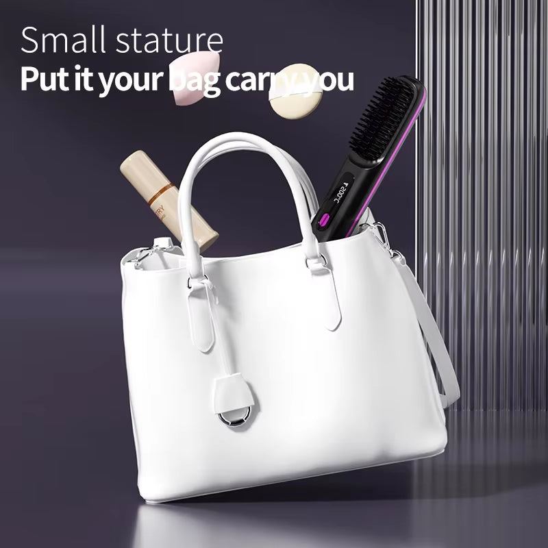  Wireless Portable Styling Hair Comb / Rechargeable Straightening Brush