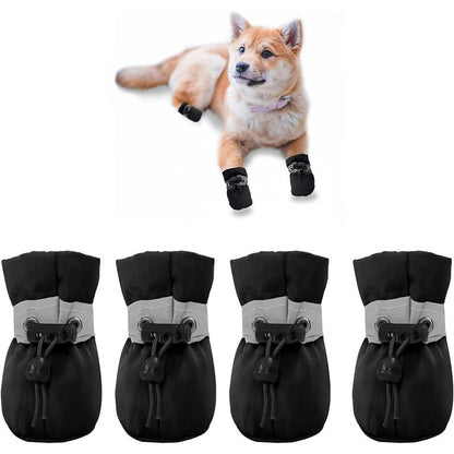 Waterproof Pet Dog Shoes 4Pcs/Set Anti-Slip Rain Boots Footwear for Small Cats Dogs Puppy Dog Pet Booties Pet Paw Accessories