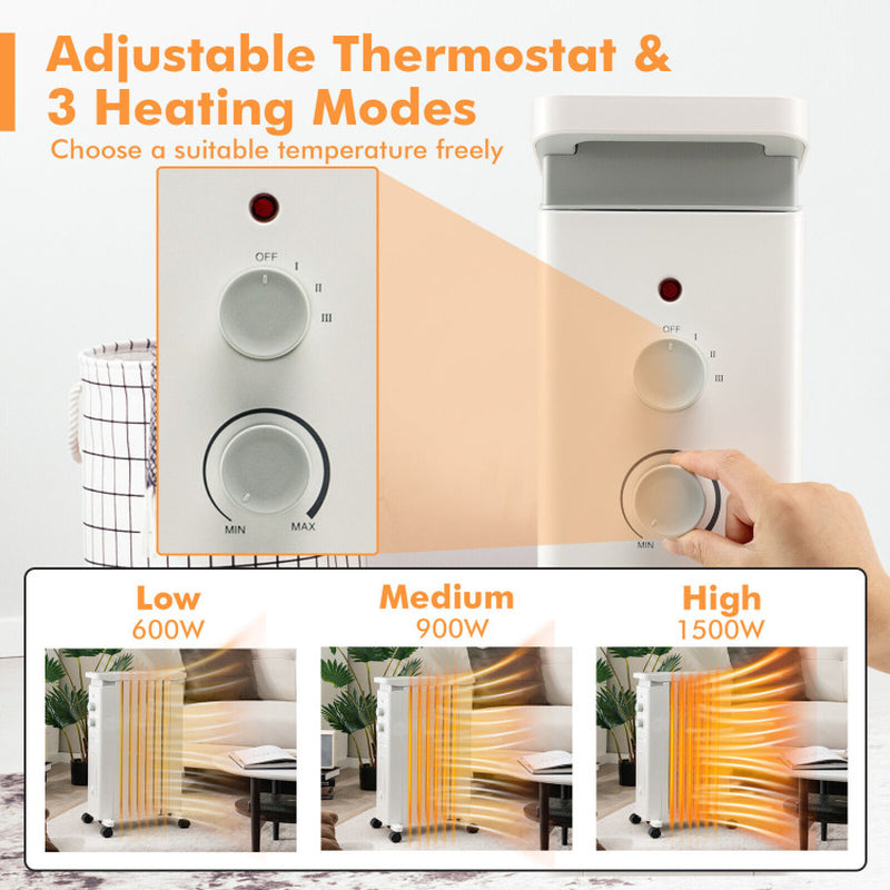 1500W Portable Space Heater with Humidification Box