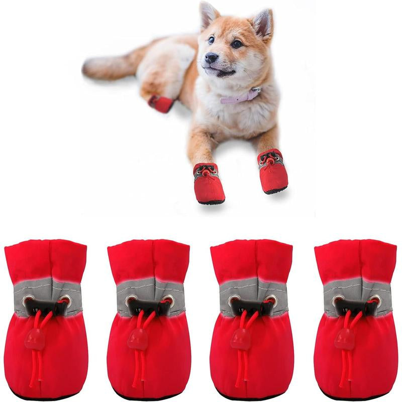 Waterproof Pet Dog Shoes 4Pcs/Set Anti-Slip Rain Boots Footwear for Small Cats Dogs Puppy Dog Pet Booties Pet Paw Accessories